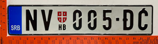 2011 series Serbia #NV 005-DC Passenger License Plate
