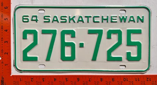 1964 Saskatchewan #276-725 Passenger License Plate
