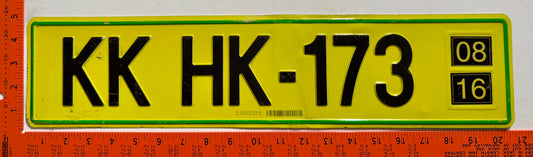2016 Slovenia #KK HK-173 Temporary License Plate