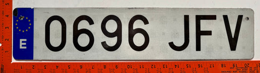 2000 series Spain #0696 JFV Passenger License Plate