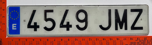 2000 series Spain #4549 JMZ Passenger License Plate