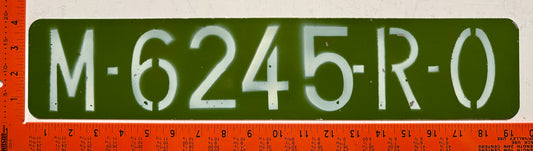 undated Spain #M-6245-R-0 Provisional License Plate