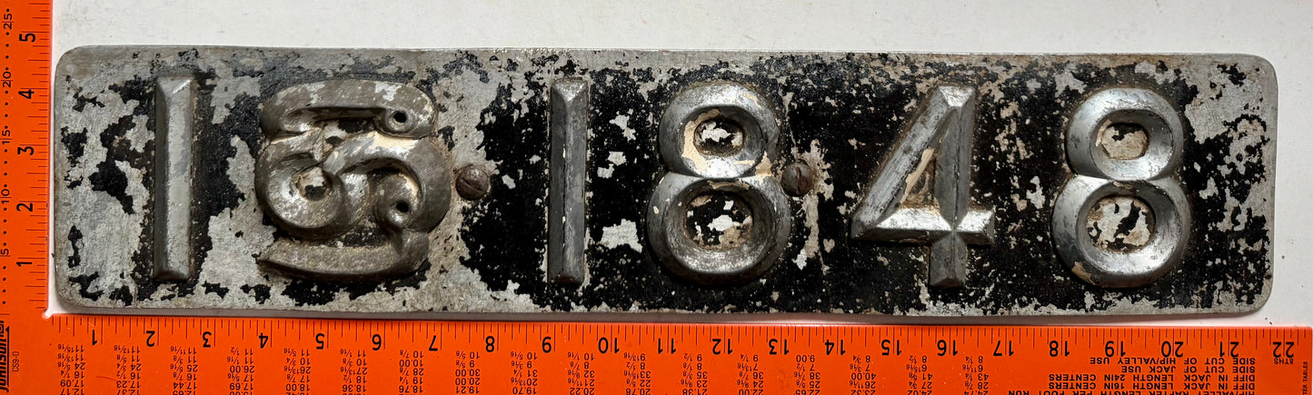 1950s Sri Lanka #1 1848 Passenger License Plate