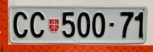 1994 series Bosnia (Srpska) #CC 500-71 Passenger License Plate