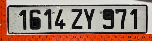 undated St Barthelemy #1614ZY971 Passenger License Plate