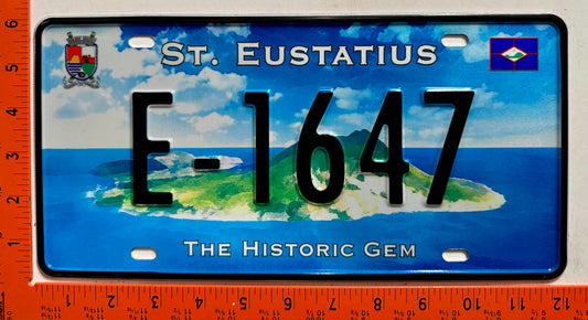 2020 base St Eustatius #E-1647 Passenger License Plate