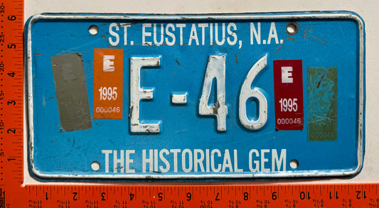 1995 St Eustatius #E-46 Passenger License Plate