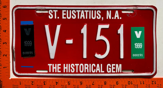 1999 St Eustatius #V-151 Commercial License Plate