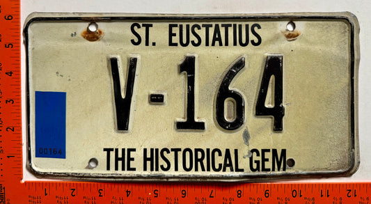 1990 St Eustatius #V-164 Commercial License Plate