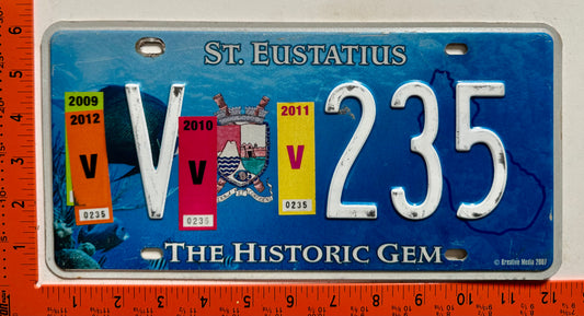 2009-2012 St Eustatius #V 235 Commercial License Plate
