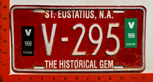 1999 St Eustatius #V-295 Commercial License Plate