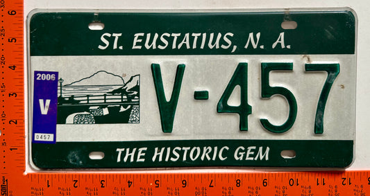 2006 St Eustatius #V-457 Commercial License Plate