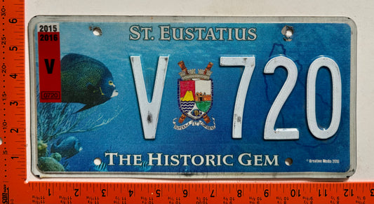 2016 St Eustatius #V 720 Commercial License Plate