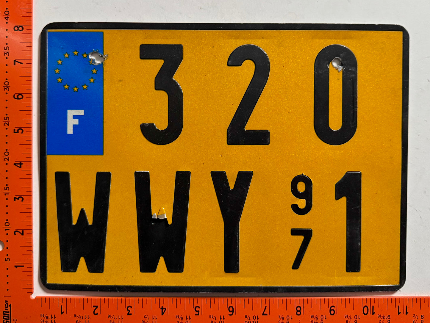 undated St Martin #320/WWY 971 Garage License Plate