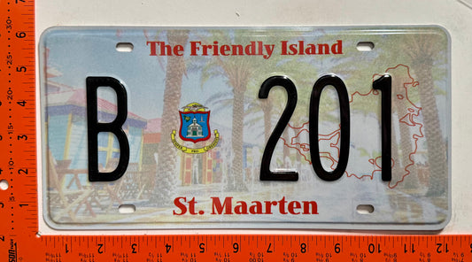2022 St Maarten #B 201 Bus License Plate