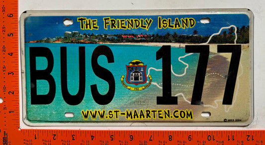 2005 St Maarten #BUS 177 Bus License Plate