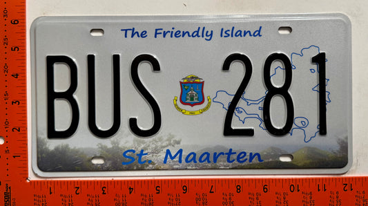 2017 St Maarten #BUS 281 Bus License Plate