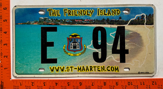 2005 St Maarten #E-94 Government License Plate