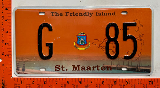 2015 St Maarten #G 85 Group Bus License Plate