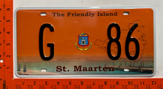 2015 St Maarten #G 86 Group Bus License Plate