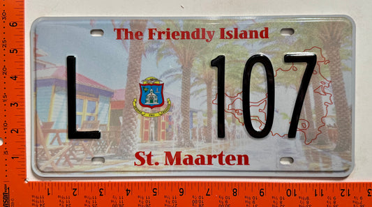 2022 St Maarten #L 107 Government License Plate
