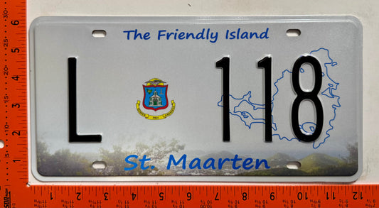 2017 St Maarten #L 118 Government License Plate