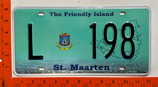 2016 St Maarten #L 198 Government License Plate