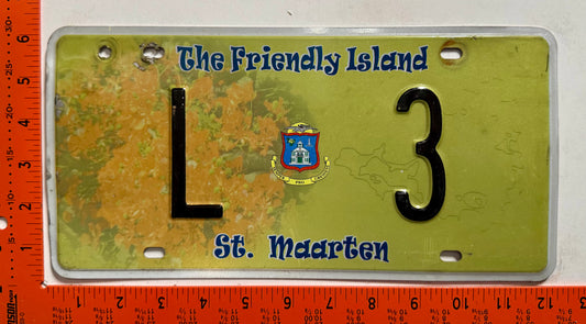 2009 St Maarten #L 3 Government License Plate