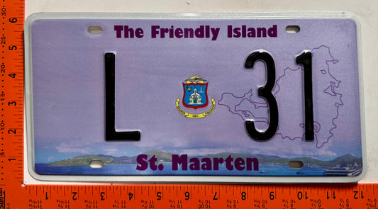 2014 St Maarten #L 31 Government License Plate