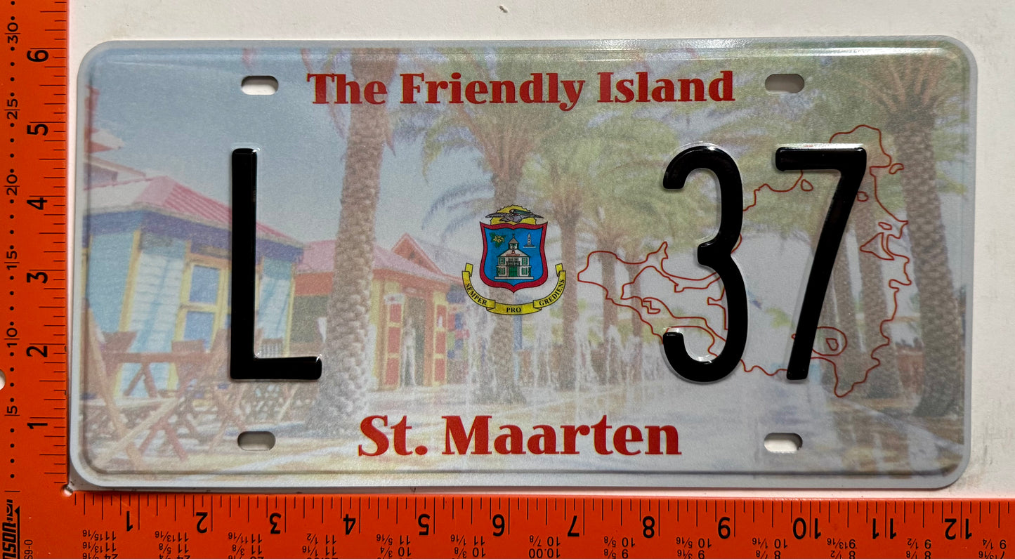 2022 St Maarten #L 37 Government License Plate