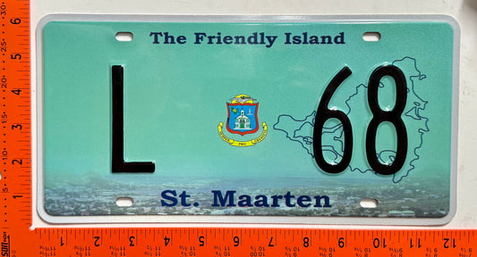 2016 St Maarten #L 68 Government License Plate