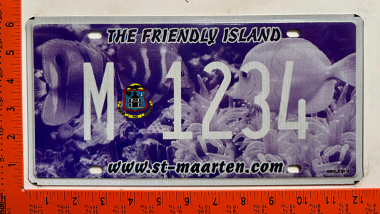 undated St Maarten #M-1234 Prototype License Plate