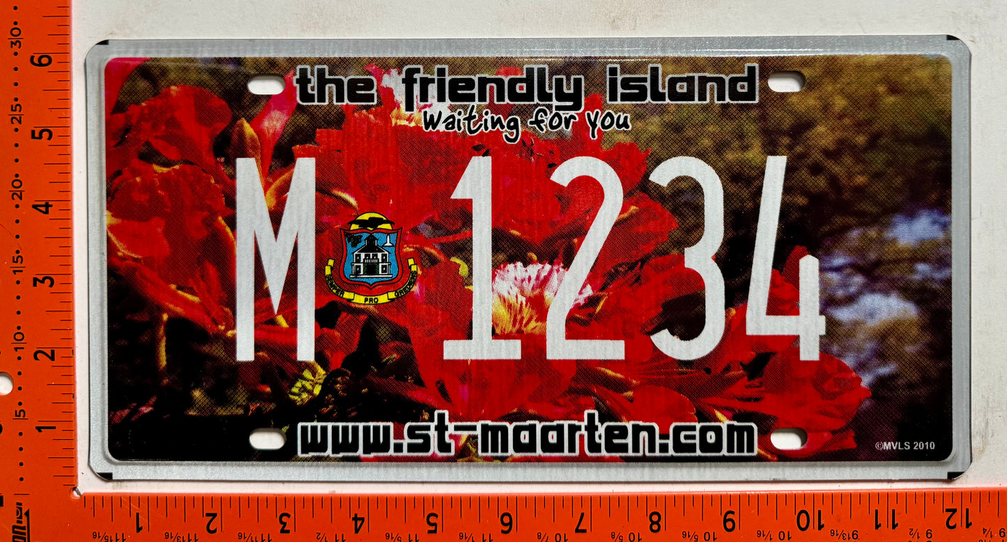 undated St Maarten #M-1234 Prototype License Plate