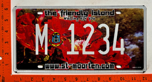 undated St Maarten #M-1234 Prototype License Plate