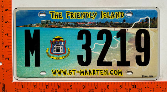 2005 St Maarten #M 3219 Passenger License Plate