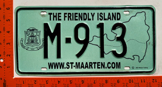 2003 base St Maarten #M-913 Passenger License Plate