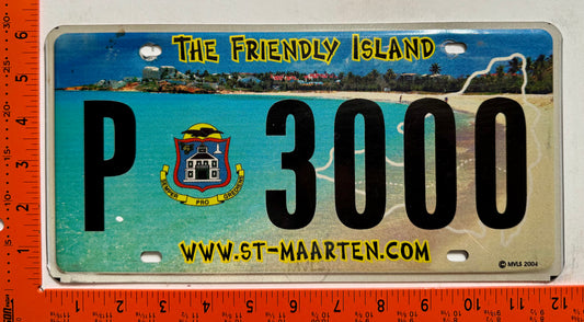 2005 St Maarten #P 3000 Passenger License Plate