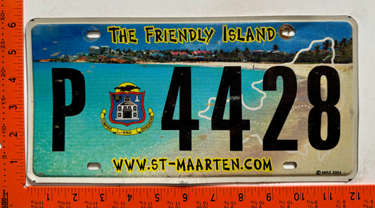 2005 St Maarten #P 4428 Passenger License Plate