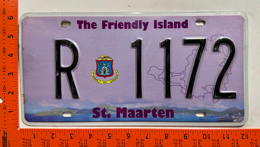 2014 St Maarten #R 1172 Rental License Plate