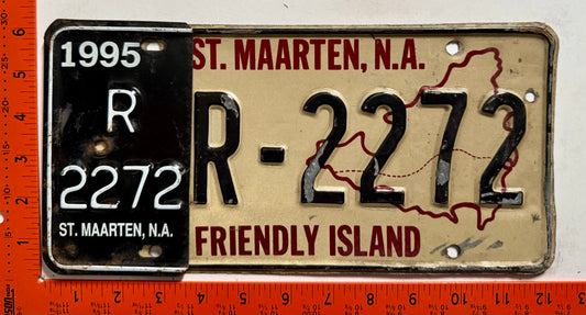 1995 St Maarten #R-2272 Rental License Plate