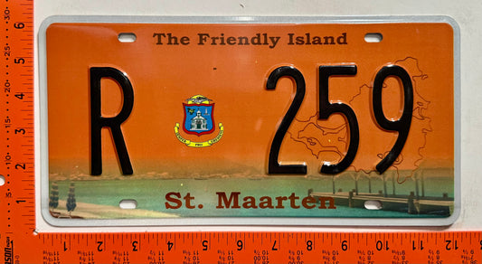 2015 St Maarten #R 259 Rental License Plate