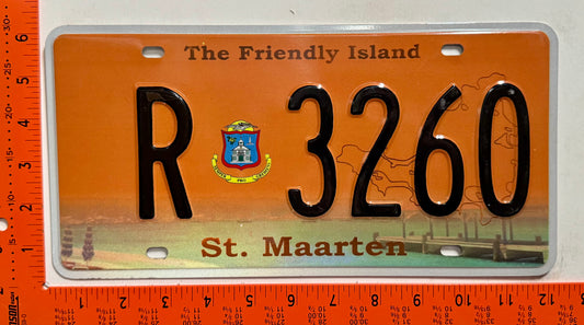 2015 St Maarten #R 3260 Rental License Plate