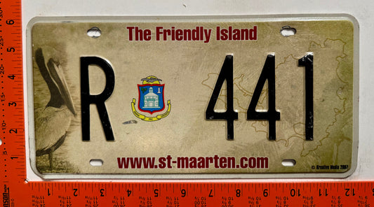 2007 St Maarten #R 441 Rental License Plate