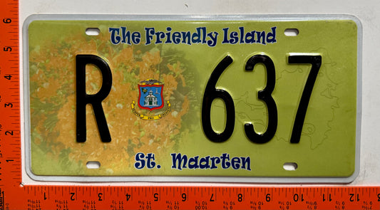 2009 St Maarten #R 637 Rental License Plate