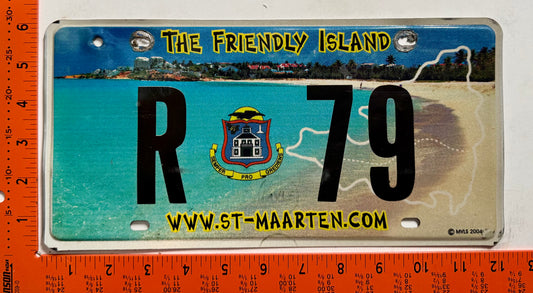 2005 St Maarten #R 79 Rental License Plate