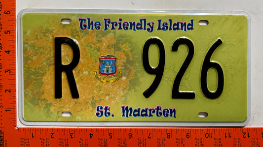 2009 St Maarten #R 926 Rental License Plate
