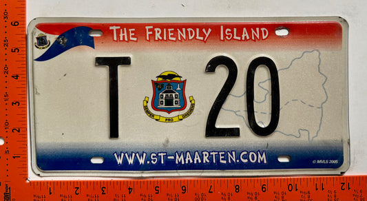 2006 St Maarten #T 20 Tour Bus License Plate