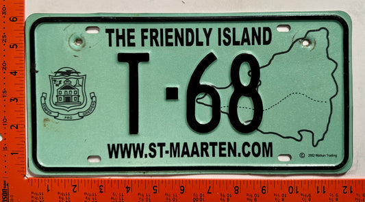 2003-2004 St Maarten #T-68 Tour Bus License Plate