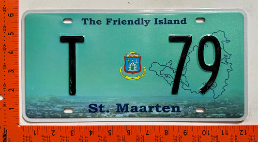 2016 St Maarten #T 79 Tour Bus License Plate