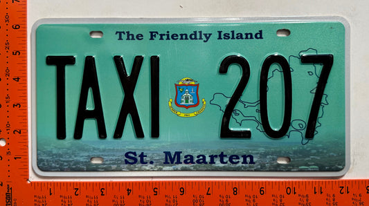 2016 St Maarten #TAXI 207 Taxi License Plate